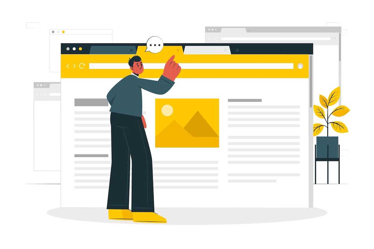 Usuário acessando um navegador de Internet